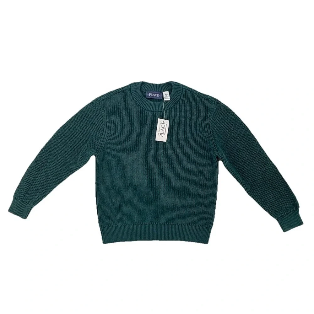 The Children's Place Balt Green Knit Sweater Size small 5/6 NWT Holiday‎ Sweater